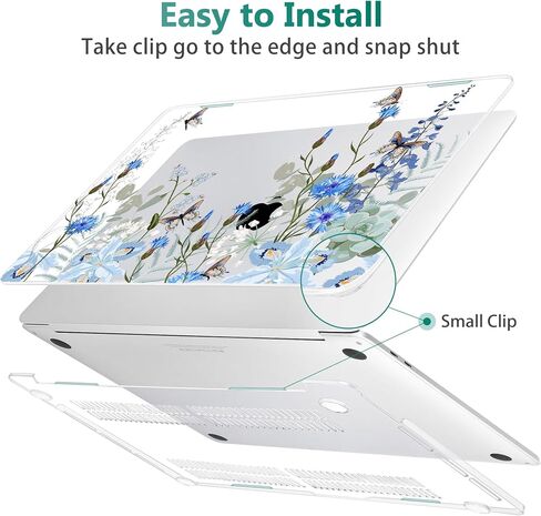 May Chen متوافق مع حافظة MacBook Pro مقاس 16 بوصة إصدار 2020 2019 A2141 مع شريط اللمس ومعرف اللمس، حافظة بلاستيكية صلبة مع غطاء لوحة مفاتيح + واقي شاشة، تقليدي in Kuwait