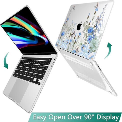 May Chen متوافق مع حافظة MacBook Pro مقاس 16 بوصة إصدار 2020 2019 A2141 مع شريط اللمس ومعرف اللمس، حافظة بلاستيكية صلبة مع غطاء لوحة مفاتيح + واقي شاشة، تقليدي in Kuwait
