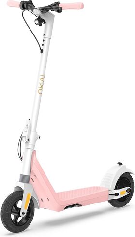 OKAI Zippy Electric Scooter - 15.5 Miles Range & 15 MPH, 500W Peak Motor, 8" Flat-Free Tires, Foldable Electric Scooter for Teens and Kids, UL Certified in Saudi Arabia