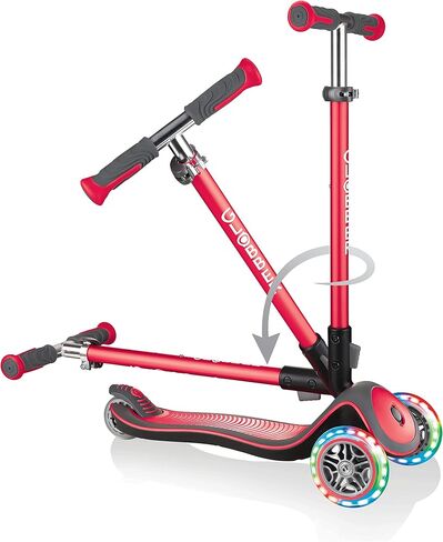 Globber Elite Deluxe Lights Light Up 3-Wheeled Complete Scooter - Ideal for Children 3+ in Saudi Arabia