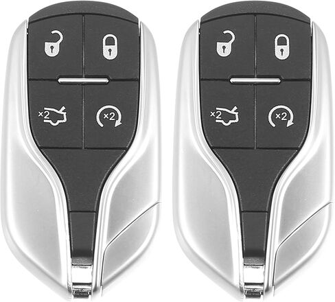 X AUTOHAUX 2 قطعة 433 ميجا هرتز M3N-7393490 استبدال القرب الذكي إدراج مفتاح التحكم عن بعد بدون مفتاح فوب لجيبلي 2014-2018 لكواتروبورتي 2012-2018 ليفانتي 2017-2020 4 أزرار 46 شريحة in Kuwait