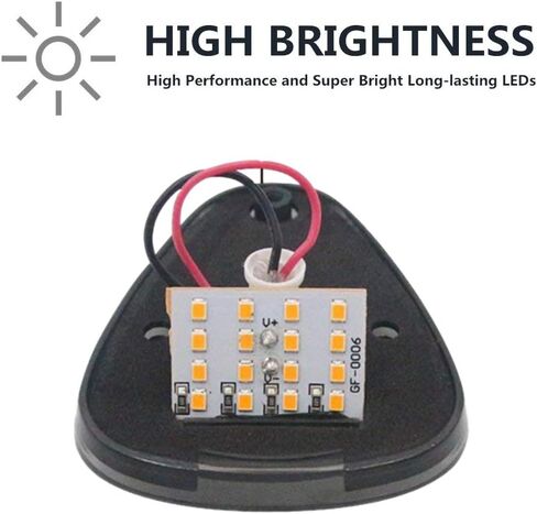 5 X Cab Marker Light, Smoke Lens Amber 16 LED Roof Running Lightsw/Wiring Pack,Accessories Light Sets Compatible with 1999-2016 Ford F150 F250 F350 F450 F550 F65 E150 E250 E350 Super Duty Pickup Truck in Saudi Arabia