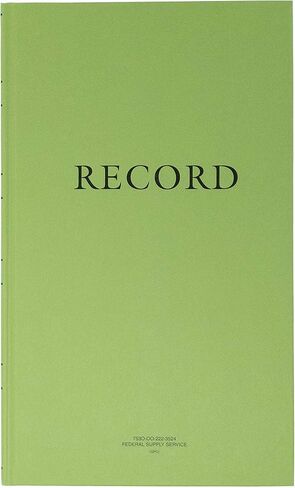 كتاب السجل العسكري الأخضر Tacticai، 8.5 بوصة × 14 بوصة - 288 صفحة، مفهرسة أبجديًا، دفتر سجل لحفظ السجلات، وسلسلة التوريد، والمخزون، والتدريب، والصيانة والعمليات الميدانية، NSN 7530-00-222-3524 in Kuwait