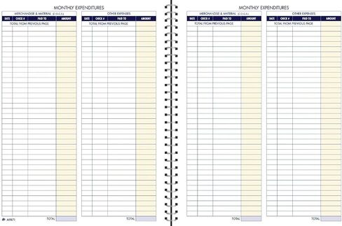 Adams Bookkeeping Record Book, Monthly Format, 8.5 x 11 Inches, White (AFR71) (2-Pack) in Saudi Arabia