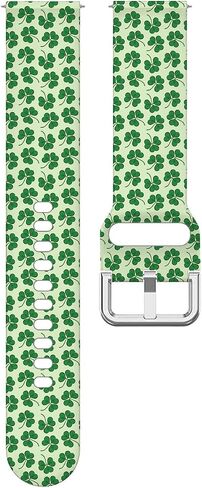 Compatible with Fitbit Versa 3, Versa 4, Sense, Sense 2 ( St Patricks Day Green Pattern ) Silicone Sport Band for Women Men, Replacement Bracelet Strap for Fitbit Versa 3 & 4, Fitbit Sense , Sense 2 in Saudi Arabia