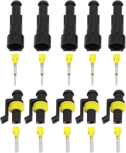 5 مجموعات 2 دبوس 1.5 ملم سلسلة موصلات DJ7021-1.5-11/21 موصل سلك كهربائي مقاوم للماء، موصل مصباح زينون موصلات السيارات in Kuwait