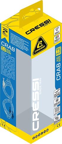 نظارات السباحة المصنوعة من السيليكون من كريسي للأطفال بعمر 3، 4، 5، 6، 7 | CRAB مصنوع في إيطاليا بجودة عالية منذ عام 1946 in Saudi Arabia