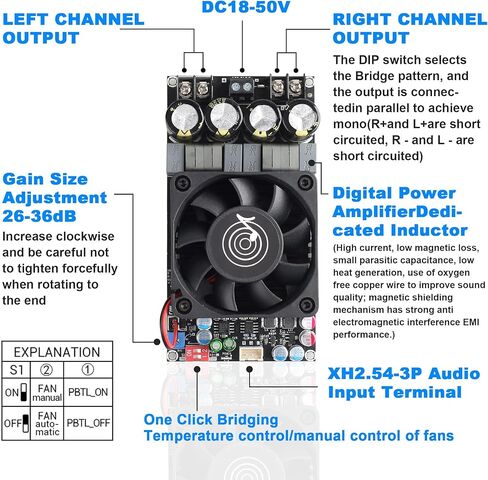 ZK-3002 مكبر للصوت مجلس 300 واط ثنائي القناة ، 600 واط أحادية TPA3255 رقاقة نقية الخلفية المرحلة مكبر كهربائي المجلس in Kuwait