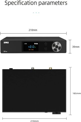 SMSL VMV D1se2 Hi-res MQA-CD ES9039MSPRO Chip DSD512، 768kHZ/32Bit Bluetooth 5.0 وحدة فك ترميز ستيريو سطح المكتب USB/I²s/الإدخال البصري، وحدة فك ترميز RCA/XLR مع جهاز تحكم عن بعد in Saudi Arabia