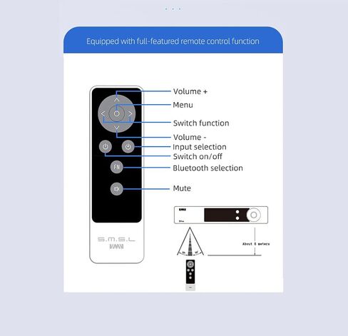 SMSL VMV D1se2 Hi-res MQA-CD ES9039MSPRO Chip DSD512، 768kHZ/32Bit Bluetooth 5.0 وحدة فك ترميز ستيريو سطح المكتب USB/I²s/الإدخال البصري، وحدة فك ترميز RCA/XLR مع جهاز تحكم عن بعد in Saudi Arabia