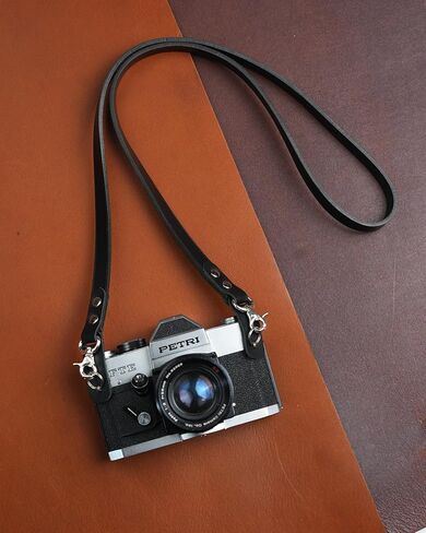 حزام كاميرا من الجلد المدبوغ بالخضروات | حزام كتف للرقبة لكاميرا فيلم Fujifilm Olympus Lecia SLR بدون مرآة in Kuwait