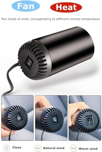 12V Portable Heater for Car 12V 150W Car Heater That Plugs into Cigarette Lighter,12V Windshield De-icers Fast Heating & Cooling Fan Cars Defogger Space Heater for Various Cars in Kuwait