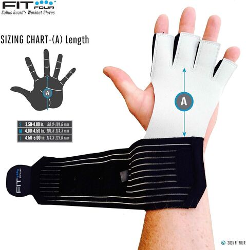 Fit Four F4G Wrist Support Gymnastic Grips with Leather Palm Contour for Weight Lifting and Cross Training in Saudi Arabia