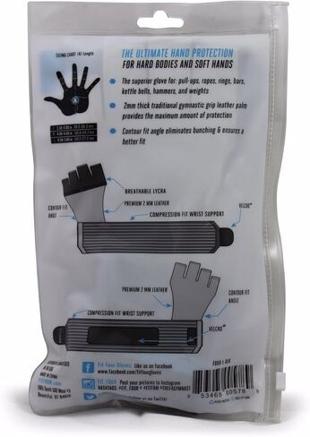 Fit Four F4G Wrist Support Gymnastic Grips with Leather Palm Contour for Weight Lifting and Cross Training in Saudi Arabia