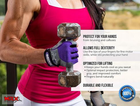 MRX BOXING & FITNESS Weight Lifting/Exercise Grip Gloves for Women, Great for Workouts, Weight Training and More, Pro Series in Saudi Arabia