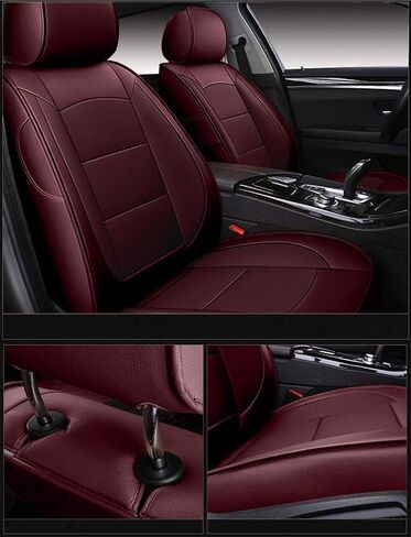 أغطية مقاعد جلدية مخصصة من OASIS AUTO 2007-2017 Wrangler JK (2007-2010 Wrangler 4-Door، أسود) in Saudi Arabia