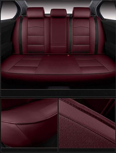 أغطية مقاعد جلدية مخصصة من OASIS AUTO 2007-2017 Wrangler JK (2007-2010 Wrangler 4-Door، أسود) in Saudi Arabia