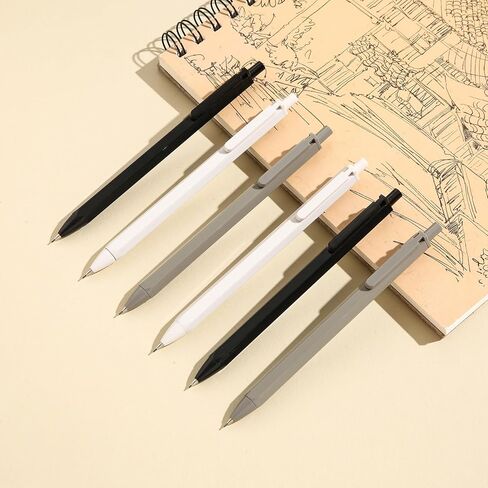 6Pcs Aesthetic Mechanical Pencil Set, Cute Mechanical Pencils 0.5 & 0.7 mm with 6 Tubes HB Lead Refills, 3PCS Erasers, Aesthetic School Supplies for Writing, Drawing, Sketching in Kuwait