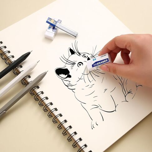 6Pcs Aesthetic Mechanical Pencil Set, Cute Mechanical Pencils 0.5 & 0.7 mm with 6 Tubes HB Lead Refills, 3PCS Erasers, Aesthetic School Supplies for Writing, Drawing, Sketching in Kuwait