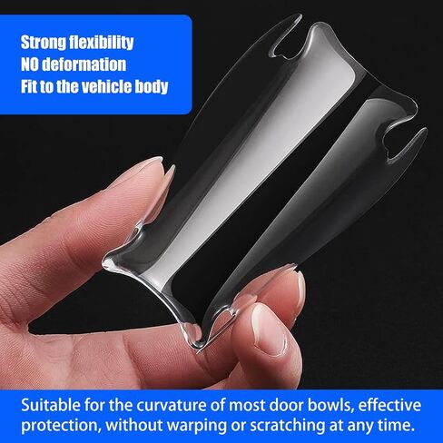 8 قطع من الملصقات الواقية لمقبض باب السيارة، ملصق وعاء الباب غير المرئي من إيبوكسي مقاس 3.14 بوصة × 3.54 بوصة، ملحقات شديدة المرونة، مناسبة لمعظم موديلات السيارات (شفاف) in Saudi Arabia
