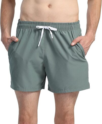 شورت الجري للرجال شورت رياضي 5 بوصة للتمرين سريع الجفاف مع جيوب بسحاب in Kuwait