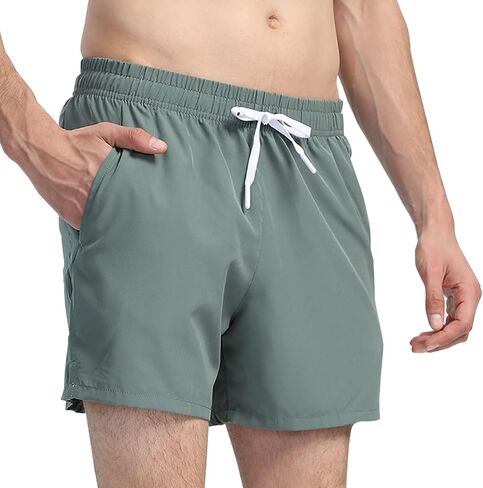 شورت الجري للرجال شورت رياضي 5 بوصة للتمرين سريع الجفاف مع جيوب بسحاب in Kuwait