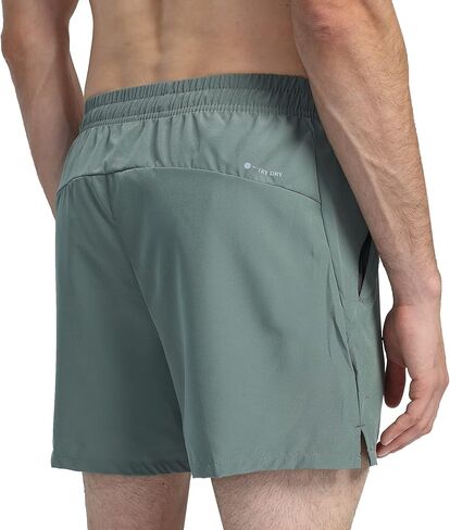 شورت الجري للرجال شورت رياضي 5 بوصة للتمرين سريع الجفاف مع جيوب بسحاب in Kuwait