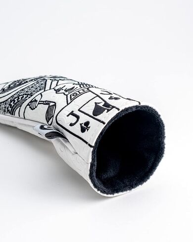 Pins & Aces Royal Flush Head Cover - Premium, Hand-Made Leather Headcover - Ace of Spades & Magnetic Closure, Tour Quality Golf Club Cover - Style and Customize Your Golf Bag (Hybrid) in Saudi Arabia