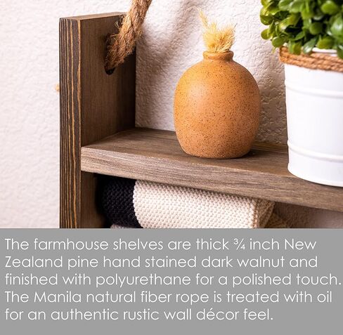 ديكور رف حمام المزرعة، منظم الحمام، ديكور الحمام، رف المناشف، رف الحائط، الرف العائم، فوق رف سلم المرحاض in Kuwait