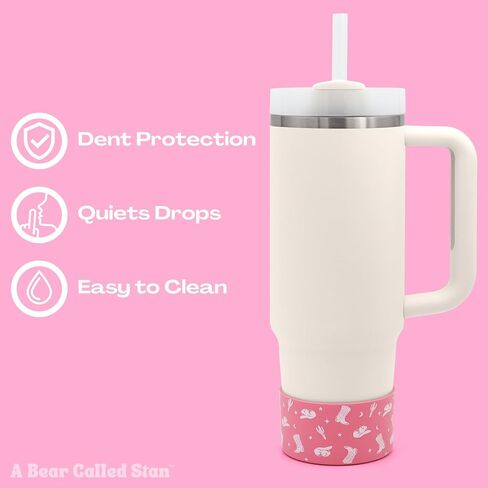 Silicone Water Bottle Boot for Hydro Flask, YETI, Owala, Simple Modern, HydroFlask Tumbler Bottles | WIDE | Black Rodeo in Saudi Arabia