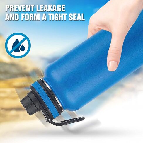 Mbotnee Lid Gasket Replacement for Thermoflask & Takeya Water Bottle, Silicone Gaskets Each for 18/24/32/40/64oz Water Bottle Straw Lid, Chug Lid, Chug Spout & Vent in Kuwait