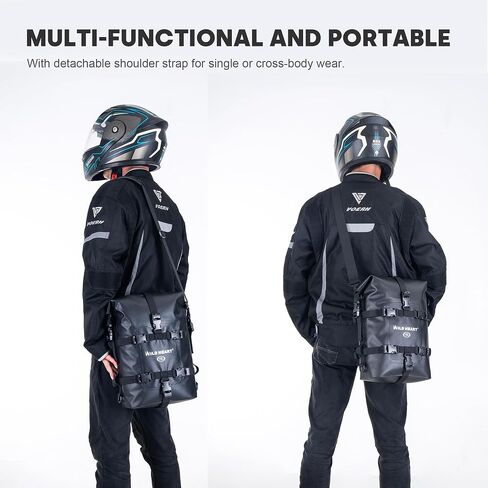 WILD HEART Waterproof Motorcycle Dry Bag Crash Bar Bags Motorcycle Bag used as Motorcycle Luggage Sissy Bar Back Seat Saddle Rack Rear Fender Pouch Dirt Bike Gear Side Tool Bag Pack for moto ATV in Saudi Arabia