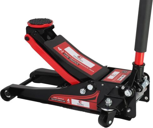 Floor Jack, Low Profile 4 Tons Jack, Heavy Duty Dual Pump Hydraulic Car Lift with 360 Degree Swivel casters in Kuwait