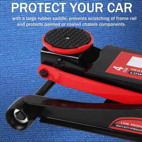 Floor Jack, Low Profile 4 Tons Jack, Heavy Duty Dual Pump Hydraulic Car Lift with 360 Degree Swivel casters in Kuwait