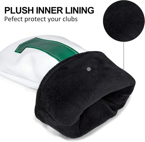 Large Number Golf Headcovers for Driver, 3, 5 Woods and Hybrids - 6 Options for Different Needs, fits for All Brand (Golf Driver Headcover, 3/5 Wood Cover, Hybrid Cover) in Saudi Arabia