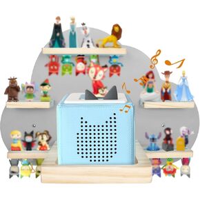 for Tonies Magnetic Floating Shelf, for Toniebox Figures Storage Display Shelf, Cloud-Shaped Wooden Kids Room Decor Easy Install Wall-Mounted Nursery Organizer, White