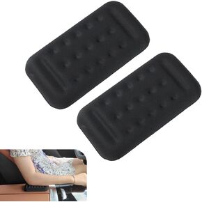 2pcs منصات راحة ذراع السيارة ، وسادات كوع الراحة الذراع ، وسادة مسند ذراع الرغوة ، وسادة ذراع باب السيارة العالمية ، والملحقات الداخلية للسيارة (أسود)