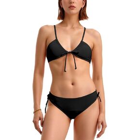 Period Swimwear Triangle Bikini Sets Two Piece Leakproof Menstrual Swimsuit Tie Side Bathing Suit for Girls