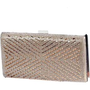 Rhinestone Evening Clutch Purse Sequin Bag,Woman Sparkling Handbag Formal Clutch with Chain for Wedding Party