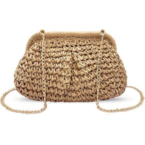 Straw Clutch Purses for Women Crossbody Vacation Handbags Woven Boho Pouch Bags Summer Beach Evening Bags in Kuwait