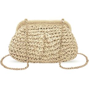 محافظ قابض القش للنساء Crossbody Facalt Factions Handbags المنسوج