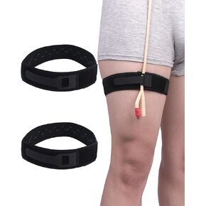 2Pcs Catheter Stabilization Device, Catheter Leg Strap Adjustable Urinary Legband Tube Holder Anti Slip for Men,Women