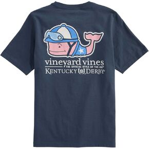 vineyard vines Boys' Kentucky Derby Jockey Whale Short-Sleeve Pocket Tee