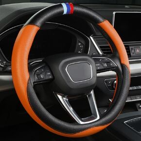 غطاء عجلة القيادة ملائمة ل BMW X1 x2 x3 x4 x5 x6 x7 ، i3 i4 i5 535i 740li 335i ، m3 m4 m5 ، Z1 Z3 Z5 (Orange)