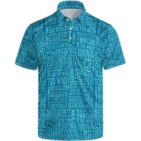 Mens Golf Shirts Shark Golf Polo Shirts for Men Short Sleeve Polo Shirts Golf Mens Polo