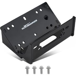 maXpeedingrods Winch Mount Kit for Kawasaki Teryx4 750 2012-2013, Winch Mounting Plate for Teryx4 800 / Teryx 800 2014-2024 Black Powder Coated
