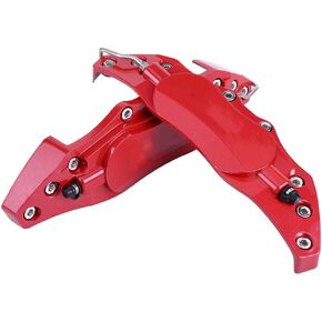 Aluminum Brake Caliper Protector Cover for Cars, Fit for 16-17in Medium Wheel Hub, Better, 2pcs (Red)