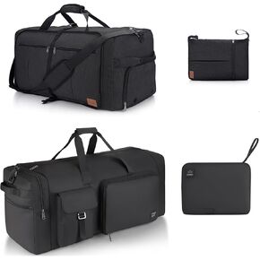 120L Foldable Collapsible Waterproof Large Travel Duffel Bag for Men and Women with Shoe Compartment