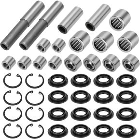 Front Uppper & Lower A Arm Bearing Seal Shaft Rebuild Repair Kit 2 Side for Kawasaki Brute Force 650 4x4i 2006-2013 Brute Force 750 4x4i 2005-2011