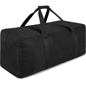 Travel Duffle Bag, 70L Gear Bag for Men and Women, Storage Bag Ideal for Overnight Camping and Weekend Getaways, Black